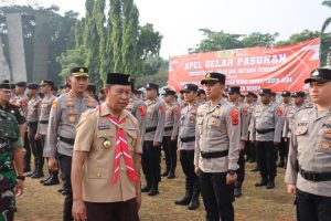 Polres Bogor Laksanakan Apel Gelar Pasukan Operasi Mantap Praja Lodaya 2024